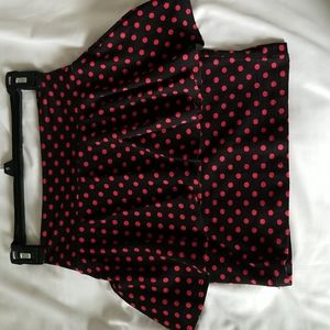 Red Polka Dot Mini Skirt